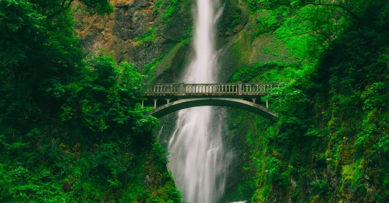 High Resolution - Bridge Near Waterfall