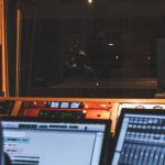 Recording Process - Unrecognizable sound engineer working with musical software on computer