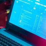 DJ Software - Laptop with DJ Mixing Software in a Night Club