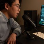 Sound Engineer - A Man in Gray Sweater Sitting at the Table