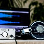 Wireless Audio Technology - Black Headset on Table