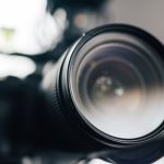 Surround Sound System - Professional video camera and microphone in studio