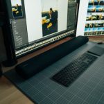 Soundbar - black and silver laptop computer