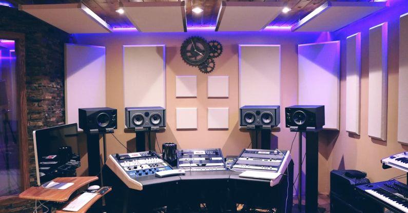 Audio - Recording Studio With Ultra Violet Florescent