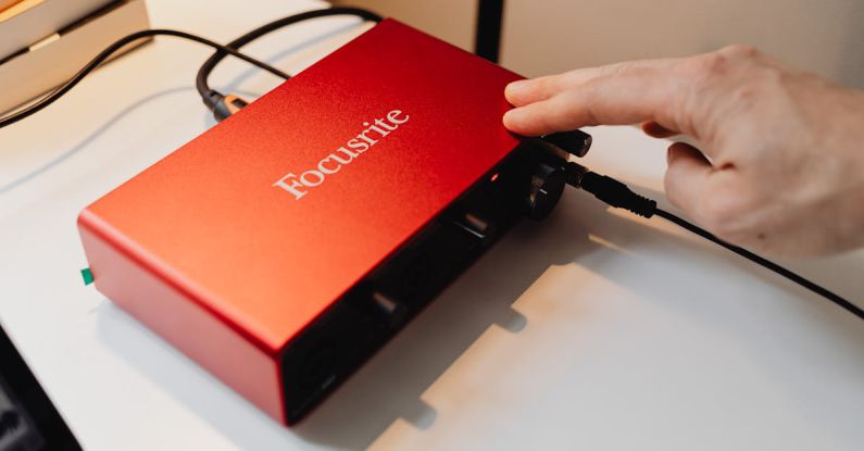 Audio Interface - Audio Interface Electronic Device on a Desk